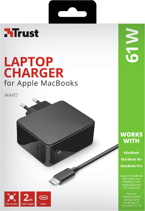 Trust Maxo napájecí adaptér pro ntb Apple 61 W USB-C_561579752