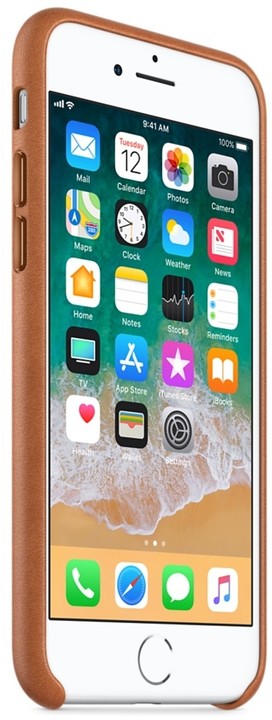Apple kožený kryt na iPhone 8/7, sedlově hnědá_626947545