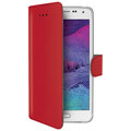 CELLY Wally pouzdro typu kniha pro Samsung Galaxy S6, PU kůže, červená