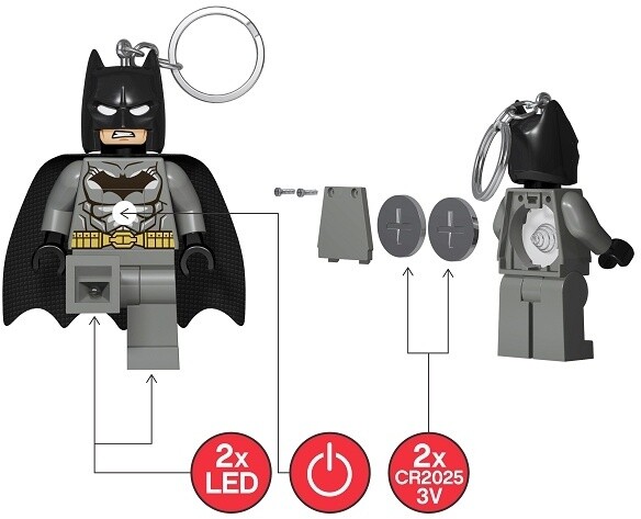 Klíčenka LEGO Batman, svítící figurka, šedá_732182558