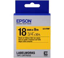 Epson LabelWorks LK-5YBP, páska pro tiskárny etiket, 18mm, 9m, černo-žlutá C53S655003