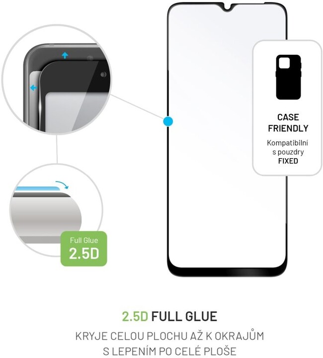 FIXED ochranné sklo Full-Cover pro Xiaomi Redmi A3, lepení přes celý displej, černá_1434417438