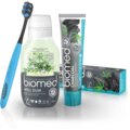 Dárkový balíček Biomed Charcoal &amp; Well Gum zubní pasta a voda s kartáčkem navíc, 100+250 ml_1150873347