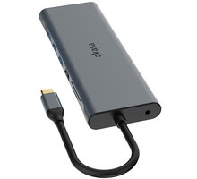 Akasa dokovací stanice USB-C 14v1, USB-C (power+data), šedá_1285524582