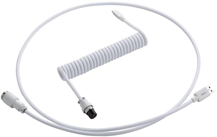 CableMod Pro Coiled Cable, USB-C/USB-A, 1,5m, Glacier White_994427399