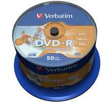 Verbatim DVD-R Printable (Inkjet) 16x 4,7GB spindl 50ks 43533