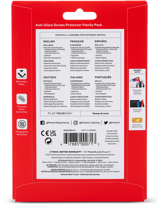 PowerA Anti-Glare Screen Protector Family Pack (SWITCH)_1895827079