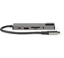 Nedis Multiportový adaptér USB-C, 3xUSB-A, 2xUSB-C, HDMI, RJ45, SD & MicroSD, 3.5mm jack CCBW64775AT02