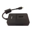 Ednet Micro USB OTG USB Hub a čtečka karet, USB 2.0 hub, čtečka paměťových karet, černá barva_1242294034