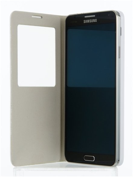 ANYMODE flipové pouzdro pro Galaxy Note 3 s funkcí S-view, bílá_621997790