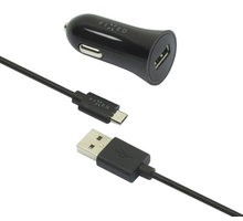 FIXED autonabíječka s odnímatelným micro USB kabelem, 2,4A, černá_1602016852