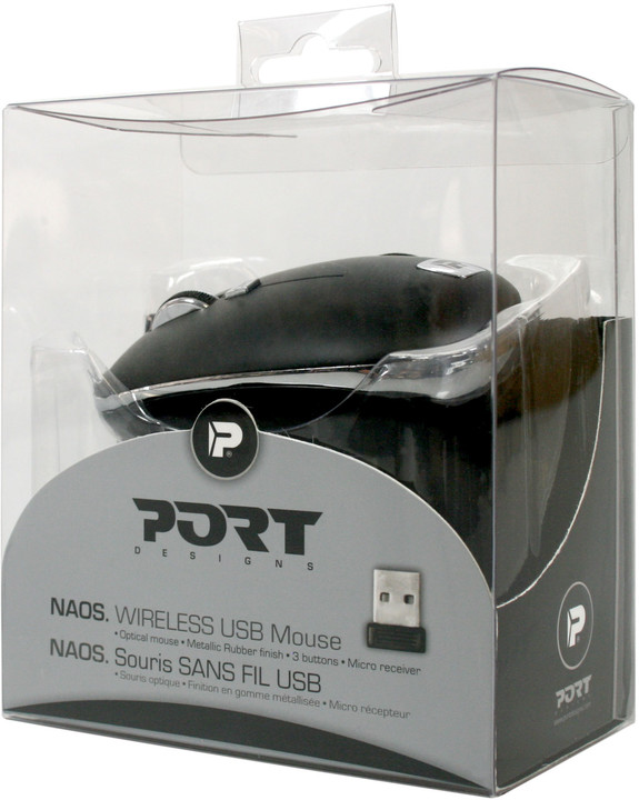 RP0292 PORT CONNECT Naos, bezdrátová myš, černá (v ceně 259)_786112298