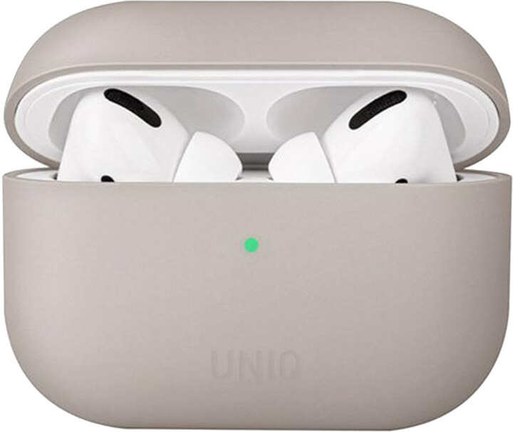UNIQ silikonové pouzdro Lino Hybrid Liquid pro Airpods Pro, béžová_358049308