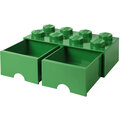 Úložný box LEGO, 2 šuplíky, velký (8), tmavě zelená_1917945219