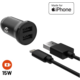 FIXED autonabíječka, 2xUSB-A, 15W Smart Rapid Charge, černá + kabel USB-A - Lightning, MFi, 1m_1738557124