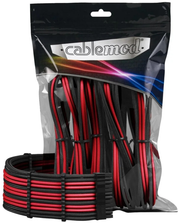 CableMod PRO ModMesh Cable Extension Kit - černá/červená_1514444233