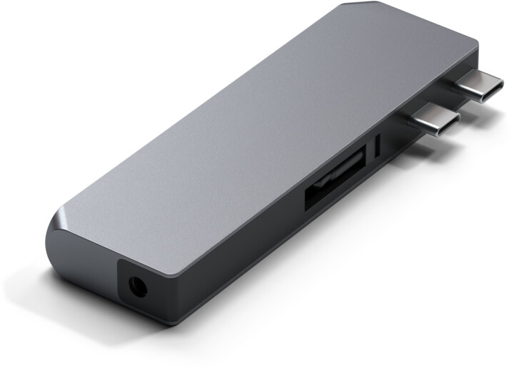 Satechi Aluminium Pro Hub Mini, USB4 96W, 6K@60Hz, 2x USB-A 3.0, Ethernet, USB-C, Audio, šedá_750471674