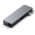 Satechi Aluminium Pro Hub Mini, USB4 96W, 6K@60Hz, 2x USB-A 3.0, Ethernet, USB-C, Audio, šedá_750471674