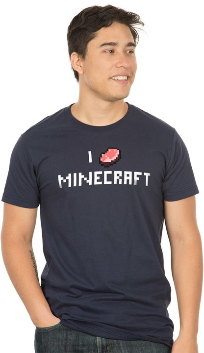 Tričko Minecraft I Porkchop Minecraft, modré (US L / EU XL)_1218187007