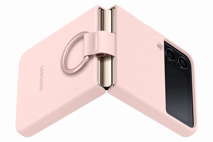 Samsung silikonový zadní kryt s držákem pro Galaxy Z Flip4, růžová_1304421475