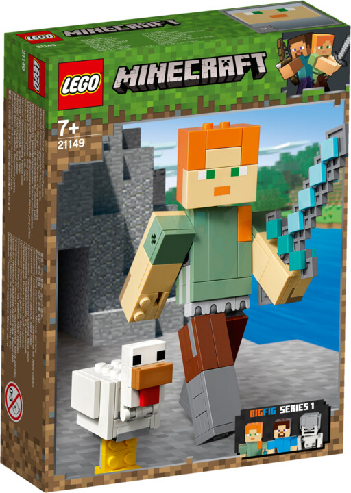 LEGO® Minecraft® 21149 Minecraft velká figurka: Alex s kuřetem_2060971231