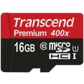 Transcend Micro SDHC Premium 400x 16GB 60MB/s UHS-I + SD adaptér_825354637