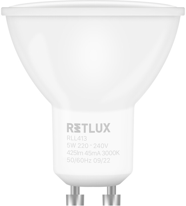 Retlux žárovka RLL 413, LED, GU10, 5W, teplá bílá_81137881