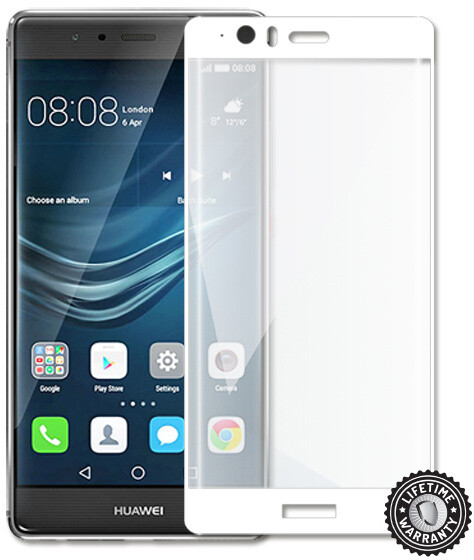 Screenshield temperované sklo na displej pro Huawei P9 Plus, kovový rámeček, bílá_1377834452
