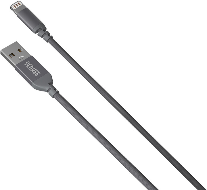YENKEE YCU 611 USB / lightning 1m, šedý