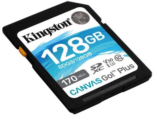 Kingston SDXC Canvas Go! Plus 128GB 170MB/s UHS-I U3_2031146789