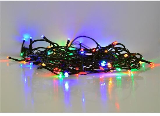 Solight LED venkovní vánoční řetěz, 200 LED, 20m, přívod 5m, 8 funkcí, časovač, IP44, vícebarevný_444855863