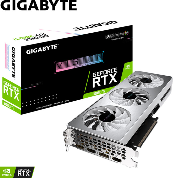GIGABYTE GeForce RTX 3060 TI VISION OC 8G, LHR, 8GB GDDR6_272718470