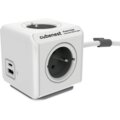Cubenest PowerCube Extended prodlužovací přívod 3m, 4 zásuvky + USB A+C PD 20 W, šedá_494962906