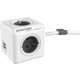 PowerCube EXTENDED USB prodlužovací přívod 3m - 4ti zásuvka, USB, šedá