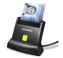 AXAGON CRE-SM4N, USB-A StandReader čtečka kontaktních karet Smart card (eObčanka), kabel 1.3m_2022854946