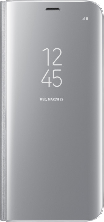 Samsung S8 Flipové pouzdro Clear View se stojánkem, stříbrná_505601300