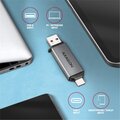 AXAGON CRE-DAC, USB-C + USB-A, 5 Gbps - mini čtečka karet, 2-slot &amp; lun SD/microSD, podpora UHS-I_666638387