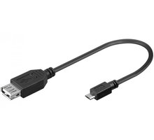 PremiumCord USB redukce USB A/female - Micro USB/male 20cm