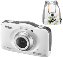 Nikon Coolpix S32, backpack kit, bílá_1353843878