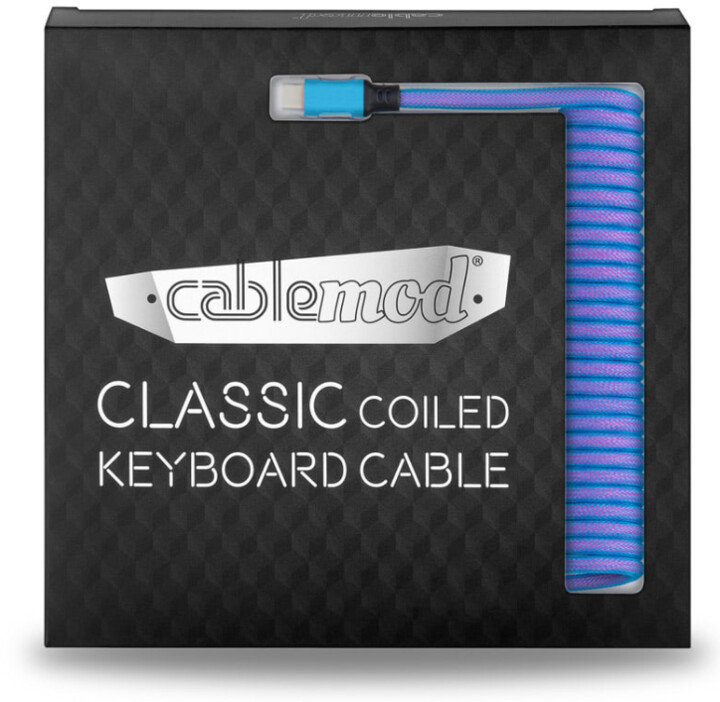 CableMod Classic Coiled Cable, USB-C/USB-A, 1,5m, Galaxy Blue_1487836664