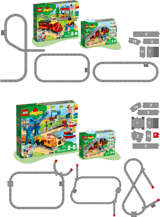 LEGO® DUPLO® Town 10872 Doplňky k vláčku – most a koleje_1598251075