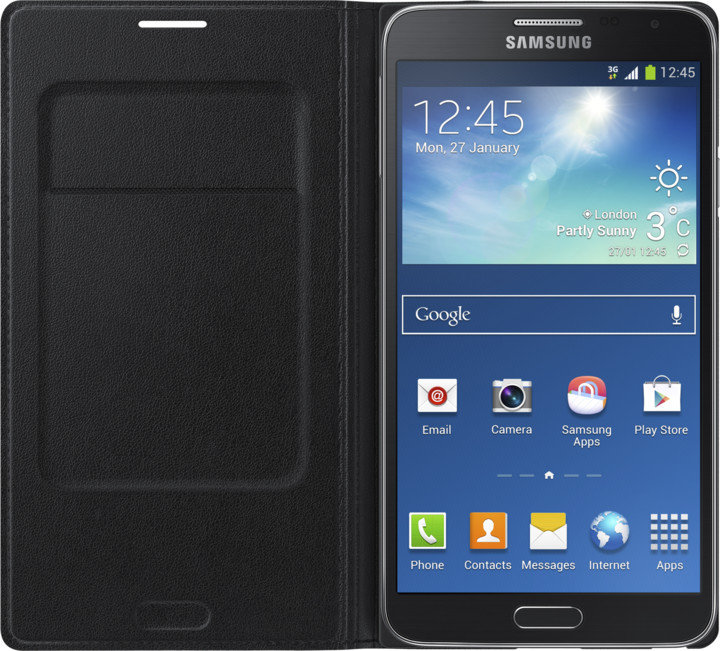Samsung flipové pouzdro s kapsou EF-WN750BBE pro Galaxy Note 3 Neo černá_289084992