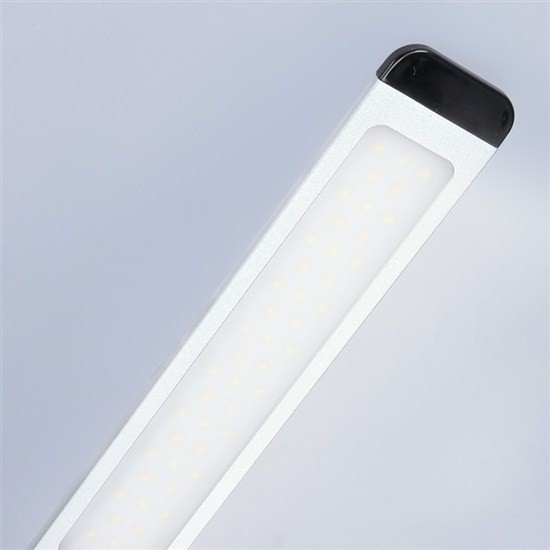 Solight LED stolní lampička stmívatelná, 11W, broušený hliník, stříbrná_1423406042