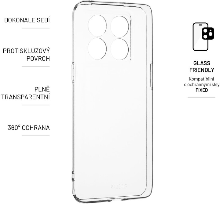 FIXED gelový zadní kryt pro OnePlus 10T, čirá_710655142