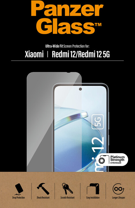 PanzerGlass ochranné sklo pro Xiaomi Redmi 12/12 5G, Ultra-Wide Fit_1950546450