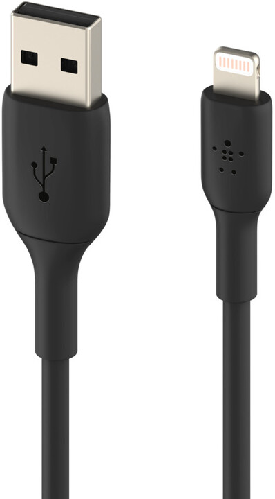 Belkin kabel USB-A - Lightning, M/M, MFi, 1m, černá_1016260001