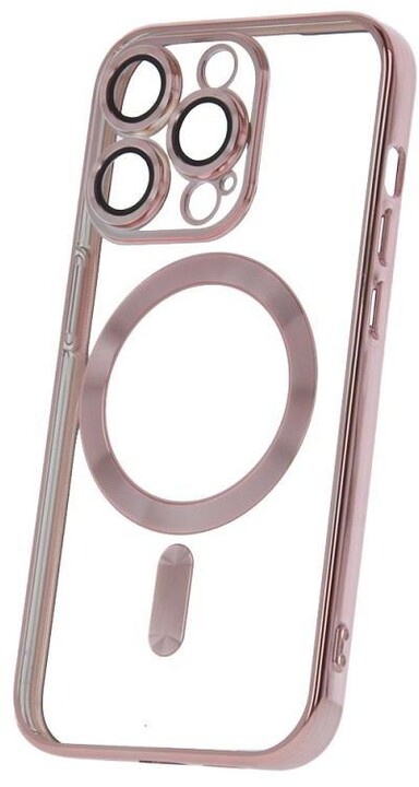 C.P.A. silikonové TPU pouzdro Mag Color Chrome pro iPhone 14 Pro, růžovo-zlatá_2092834260