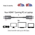 Club3D kabel HDMI AOC, M/M, 4K@120Hz, 8K@60Hz, Ultra High Speed, aktivní, optický, 20m, černá_43589002