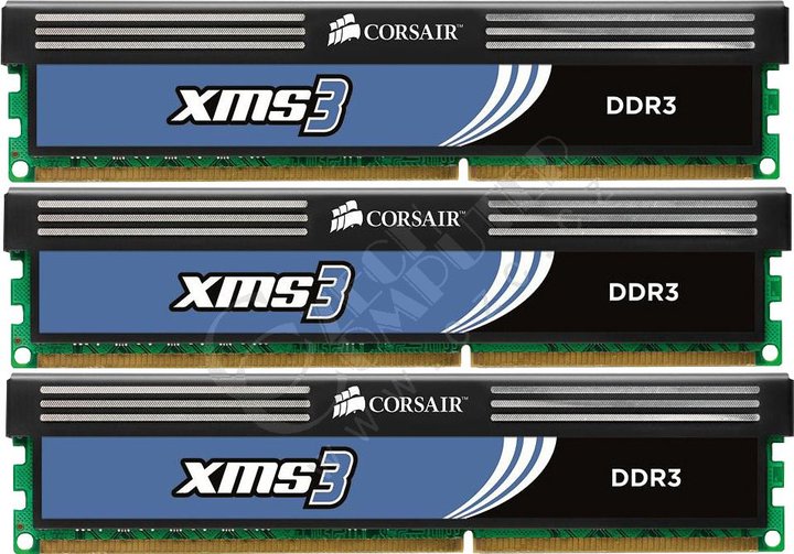 Corsair XMS3 6GB (3x2GB) DDR3 1600 (CMX6GX3M3A1600C9)_1098156473