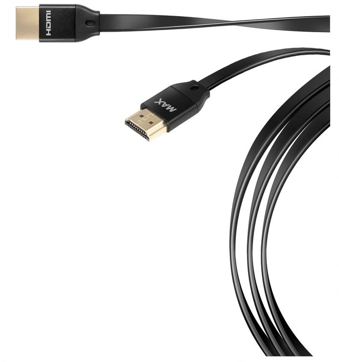 MAX MHC4200B kabel HDMI 2.0b plochý 2m, černá